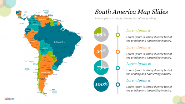 FREE Presentation Template Maps: South America PowerPoint Template