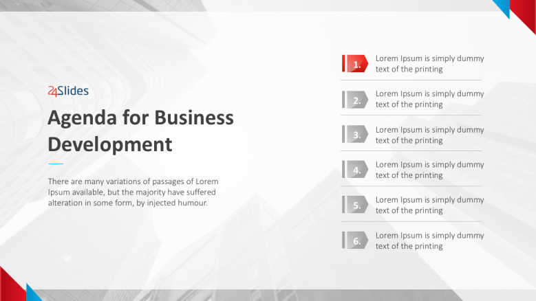 Text Slide for Business Development