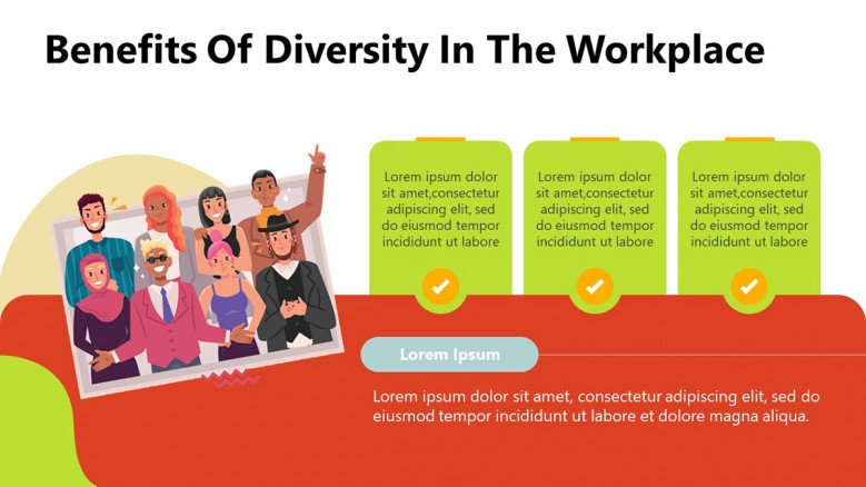 Diversity in the Workplace Benefits Slide for PowerPoint presentation