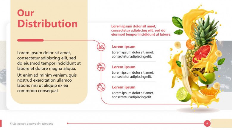 Fruits Distribution PowerPoint Slide