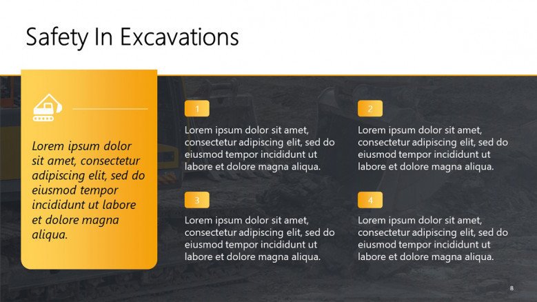 Safety in Excavations PowerPoint Slide