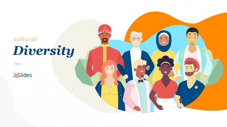 Cultural Diversity Presentation Template with illustrations