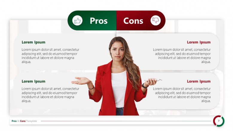 Pros and Cons Comparison PowerPoint Slide