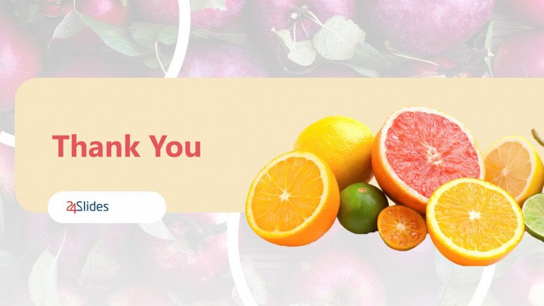 Thank You Slide with Fruit image