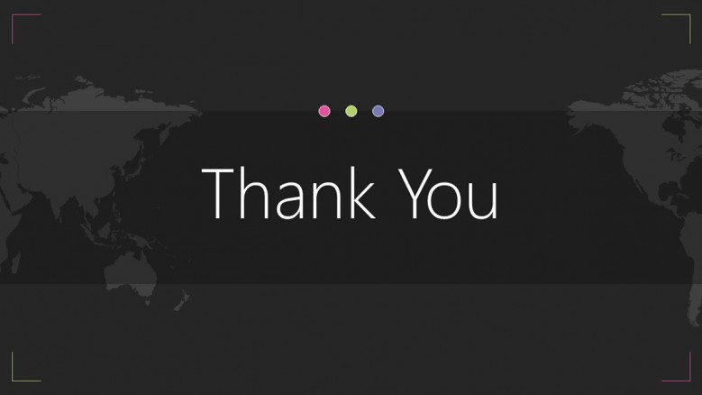 thank you slide for world map presentation