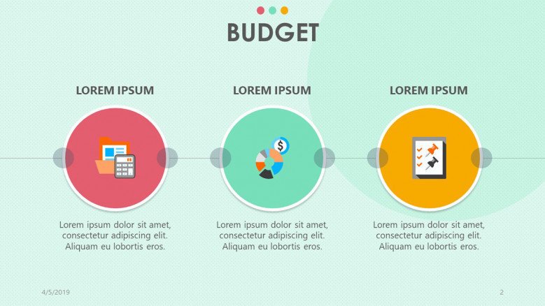 three key points of budget presentation in playful theme with illustration