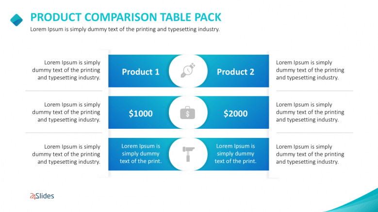blue themed product comparison text