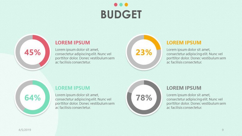 playful pie chart for budget analysis with data percentage