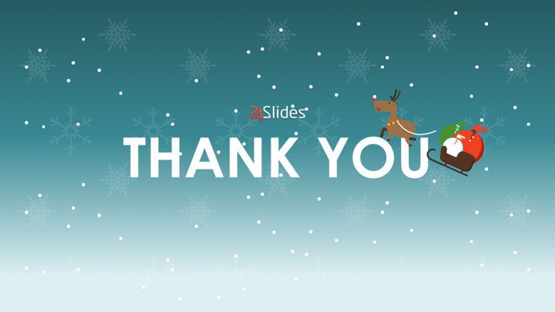 thank you slide in christmas theme presentation