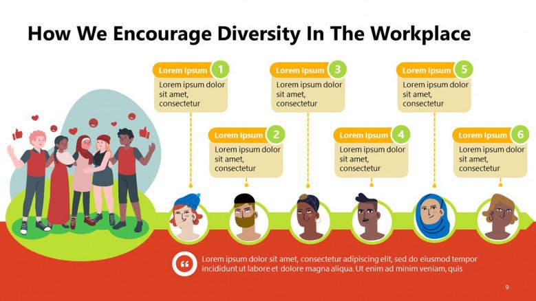 Creative Team Quote Slide for Diversity in the Workplace Training