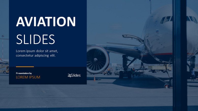 aviation presentation welcome slide in corporate design