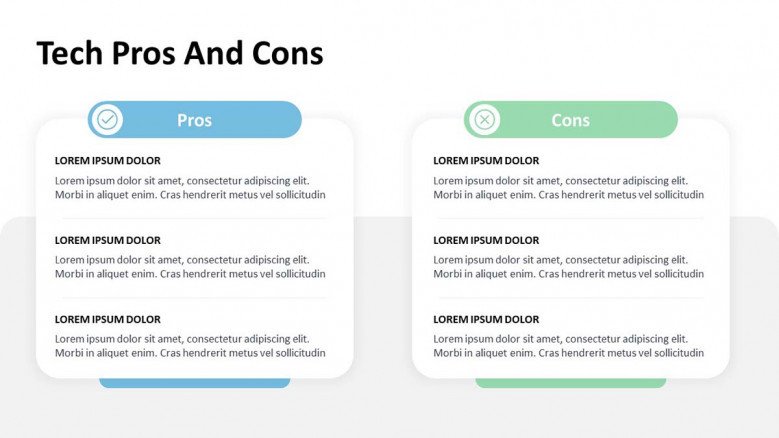 Pros and Cons PowerPoint Slide for Technology Presentation