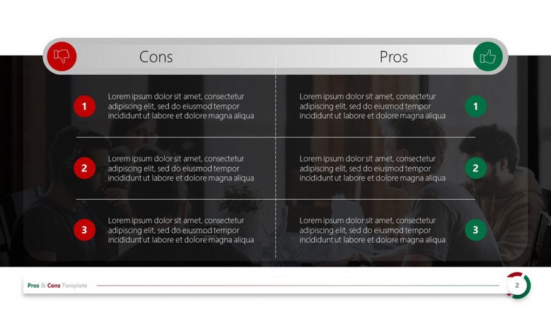 Pros and Cons Table PPT