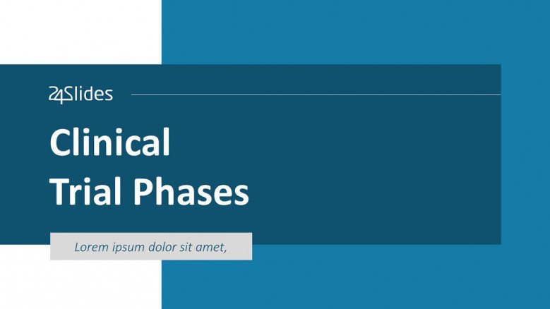 Clinical Trial Phases PowerPoint Slide in corporate style