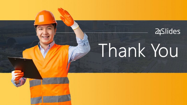 Construction Safety PowerPoint Thank You Slide