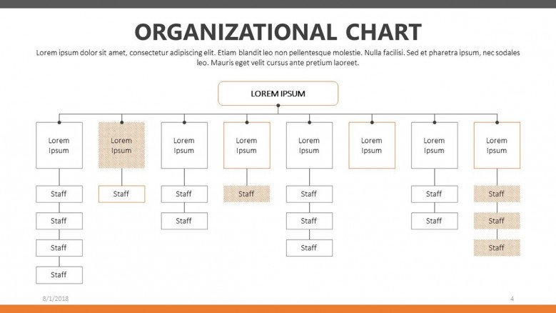 hierarchical organizational chart presentation slide