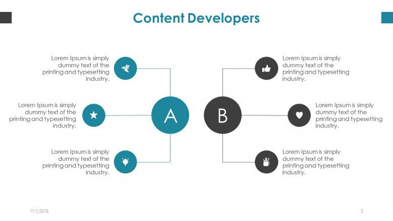 content developer diagram with icons