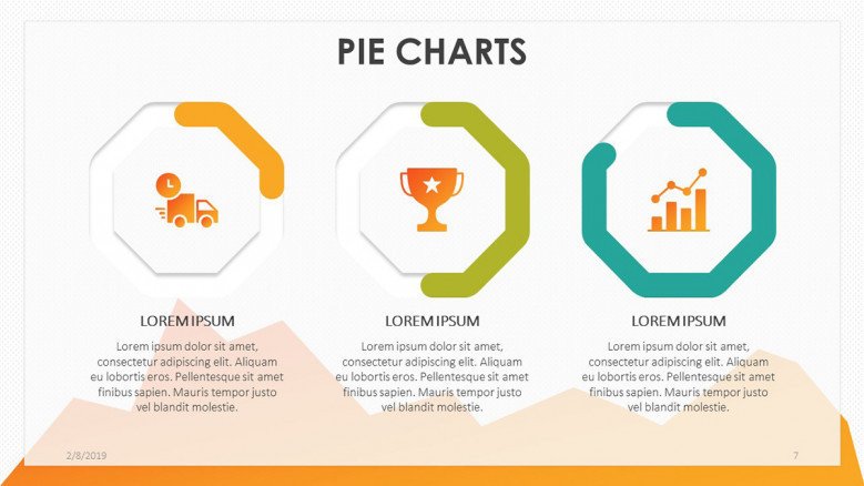 playful compared pie chart with illustration and data driven information text
