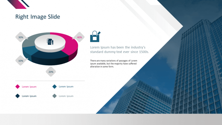 pie chart corporate with icons