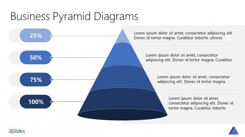 Pyramid Chart Template with four layers