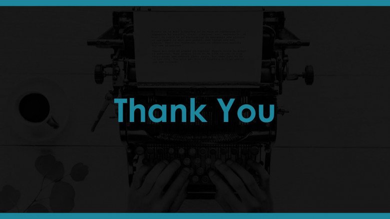 thank you slide for copywriter pitch deck presentation