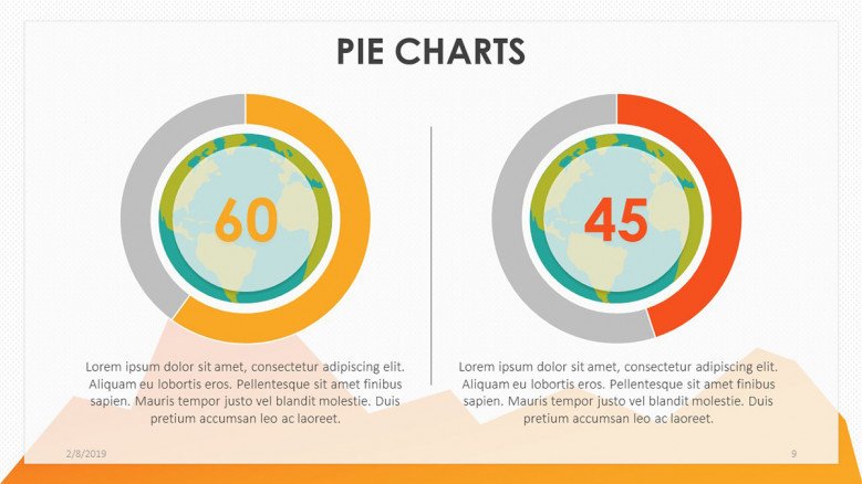 playful compared pie chart with data driven information text box