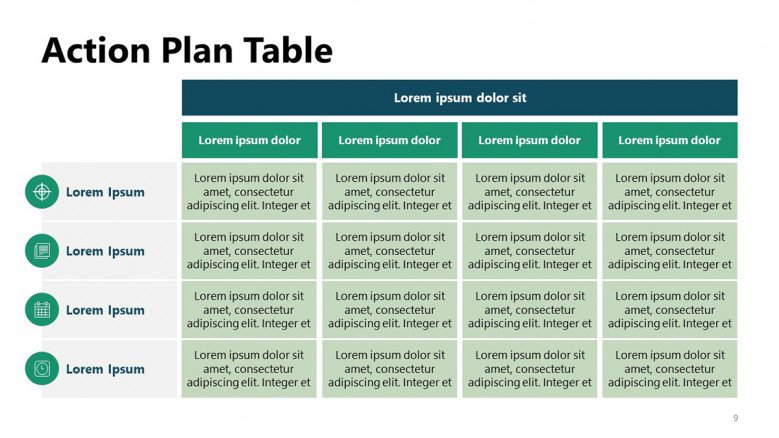 Strategic Action Plan PPT Template Free Slides