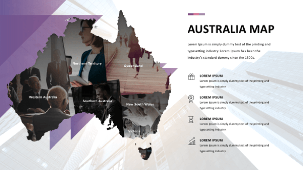 Australia maps powerpoint slides