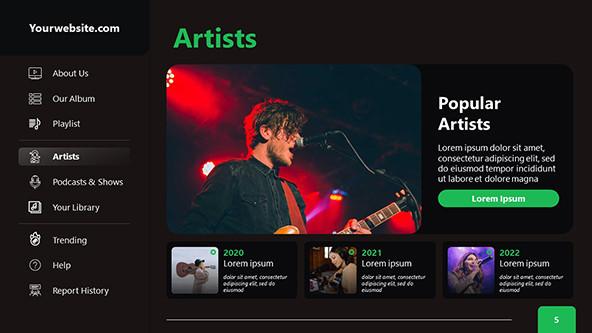 Spotify Artist Profile Slide