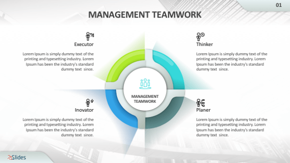 Management teamwork slide