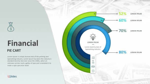 FREE Financial Pie Graphs PowerPoint Templates PowerPoint Template