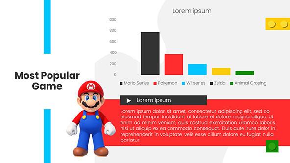 Nintendo PowerPoint Data Charts for Most Popular Games
