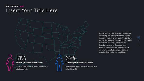 FREE United States Map Infographic Template PowerPoint Template