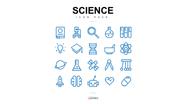 Science icon illustrations